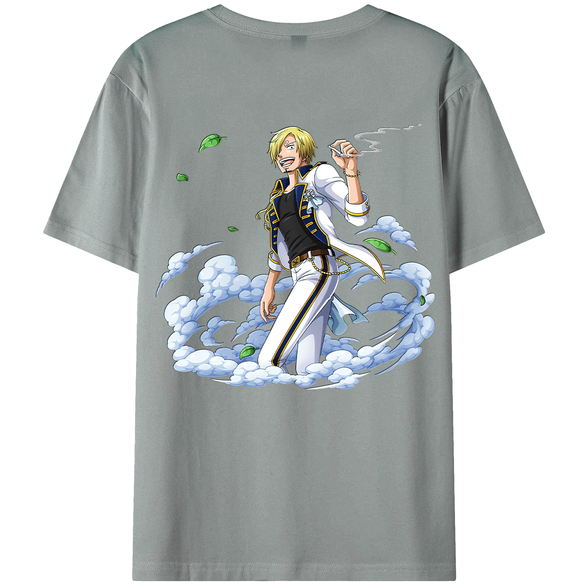 （画像用） ワンピース サンジ ONE PIECE Sanji 綿100％ メンズ半袖Tシャツ（バックプリント） 通気性